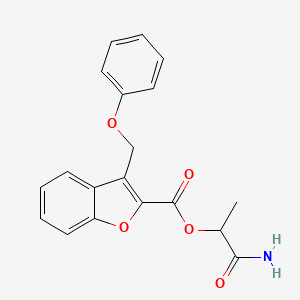 3-(Phenoxymethyl)-2-benzofurancarboxylic acid (1-amino-1-oxopropan-2-yl) ester