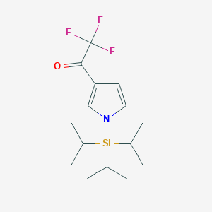 2,2,2-trifluoro-1-{1-[tris(propan-2-yl)silyl]-1H-pyrrol-3-yl}ethan-1-one