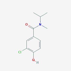 molecular formula C11H14ClNO2 B12316226 3-chloro-4-hydroxy-N-methyl-N-(propan-2-yl)benzamide 