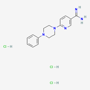 6-(4-Phenylpiperazin-1-yl)pyridine-3-carboximidamide trihydrochloride