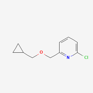 molecular formula C10H12ClNO B12316255 2-Chloro-6-[(cyclopropylmethoxy)methyl]pyridine 