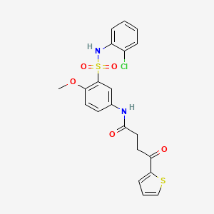 N-[3-[(2-chlorophenyl)sulfamoyl]-4-methoxyphenyl]-4-oxo-4-thiophen-2-ylbutanamide