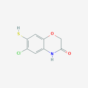 6-chloro-7-sulfanyl-3,4-dihydro-2H-1,4-benzoxazin-3-one