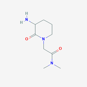 molecular formula C9H17N3O2 B12316293 2-(3-amino-2-oxopiperidin-1-yl)-N,N-dimethylacetamide 