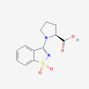 (2S)-1-(1,1-dioxo-1,2-benzothiazol-3-yl)pyrrolidine-2-carboxylic acid