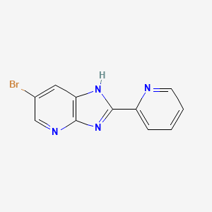 molecular formula C11H7BrN4 B12316311 2-{6-bromo-3H-imidazo[4,5-b]pyridin-2-yl}pyridine 