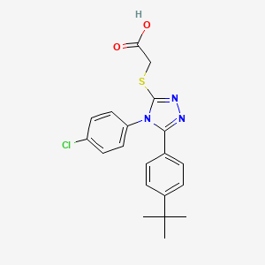 2-{[5-(4-tert-butylphenyl)-4-(4-chlorophenyl)-4H-1,2,4-triazol-3-yl]sulfanyl}acetic acid