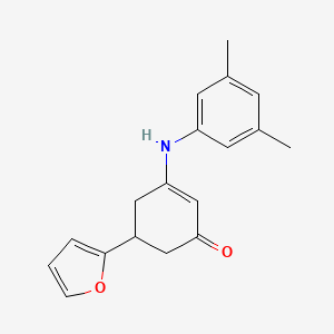 3-(3,5-Dimethylanilino)-5-(2-furanyl)-1-cyclohex-2-enone