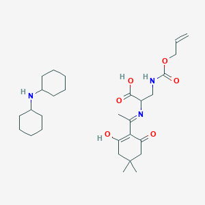 N-cyclohexylcyclohexanamine;2-[1-(2-hydroxy-4,4-dimethyl-6-oxocyclohexen-1-yl)ethylideneamino]-3-(prop-2-enoxycarbonylamino)propanoic acid