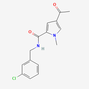 4-acetyl-N-[(3-chlorophenyl)methyl]-1-methyl-1H-pyrrole-2-carboxamide