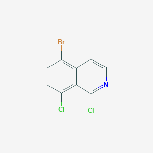 molecular formula C9H4BrCl2N B12316345 5-Bromo-1,8-dichloroisoquinoline 