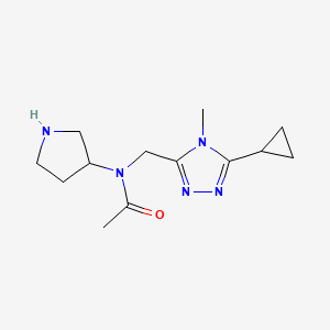 N-[(5-cyclopropyl-4-methyl-4H-1,2,4-triazol-3-yl)methyl]-N-(pyrrolidin-3-yl)acetamide