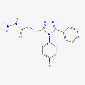 2-{[4-(4-bromophenyl)-5-(pyridin-4-yl)-4H-1,2,4-triazol-3-yl]sulfanyl}acetohydrazide