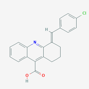 molecular formula C21H16ClNO2 B12316351 (4E)-4-[(4-chlorophenyl)methylidene]-2,3-dihydro-1H-acridine-9-carboxylic acid 