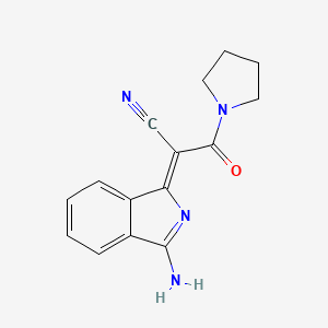 2-(3-amino-1H-isoindol-1-ylidene)-3-oxo-3-(pyrrolidin-1-yl)propanenitrile