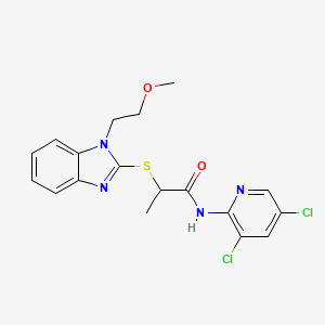 N-(3,5-dichloro-2-pyridinyl)-2-[[1-(2-methoxyethyl)-2-benzimidazolyl]thio]propanamide
