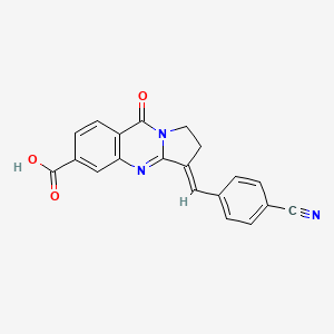 3-[(4-Cyanophenyl)methylidene]-9-oxo-1H,2H,3H,9H-pyrrolo[2,1-b]quinazoline-6-carboxylic acid