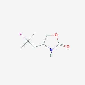 molecular formula C7H12FNO2 B12316392 4-(2-Fluoro-2-methylpropyl)oxazolidin-2-one 