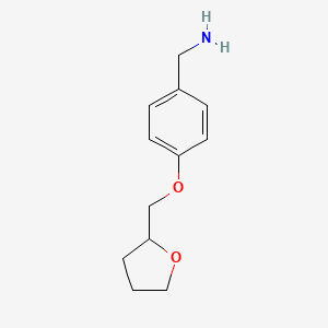 [4-(Oxolan-2-ylmethoxy)phenyl]methanamine