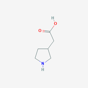 molecular formula C6H11NO2 B1231640 3-Pyrrolidineacetic acid CAS No. 89203-64-5