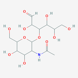 N-[4,5-dihydroxy-6-(hydroxymethyl)-2-(2,4,5,6-tetrahydroxy-1-oxohexan-3-yl)oxyoxan-3-yl]acetamide