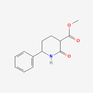 molecular formula C13H15NO3 B12316467 Methyl 2-oxo-6-phenylpiperidine-3-carboxylate 