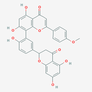 molecular formula C31H22O10 B12316481 8-[5-(5,7-Dihydroxy-4-oxo-2,3-dihydrochromen-2-yl)-2-hydroxyphenyl]-5,7-dihydroxy-2-(4-methoxyphenyl)chromen-4-one 