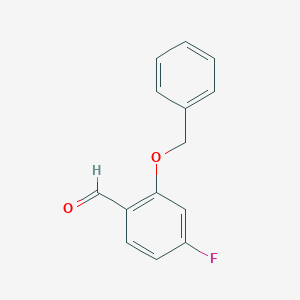 molecular formula C14H11FO2 B123165 2-(苄氧基)-4-氟苯甲醛 CAS No. 202857-89-4