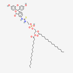 [3-[2-[(3',6'-dihydroxy-3-oxospiro[2-benzofuran-1,9'-xanthene]-5-yl)carbamothioylamino]ethoxy-hydroxyphosphoryl]oxy-2-hexadecanoyloxypropyl] hexadecanoate