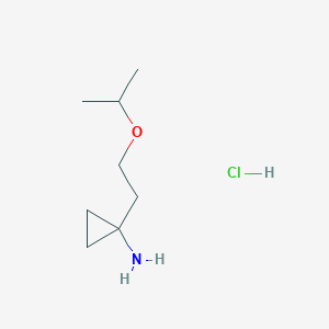 molecular formula C8H18ClNO B12316534 1-[2-(Propan-2-yloxy)ethyl]cyclopropan-1-amine hydrochloride 