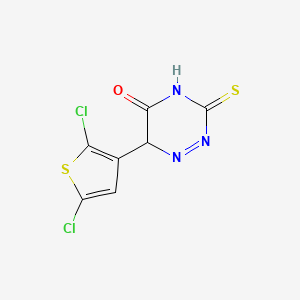 6-(2,5-Dichlorothiophen-3-yl)-3-sulfanylidene-4,6-dihydro-1,2,4-triazin-5-one