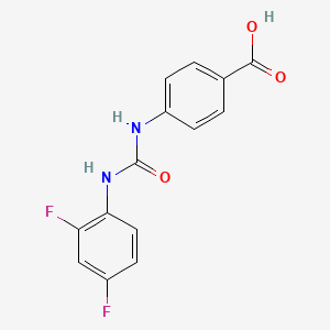 molecular formula C14H10F2N2O3 B1231657 4-[[(2,4-二氟苯胺基)-氧甲基]氨基]苯甲酸 