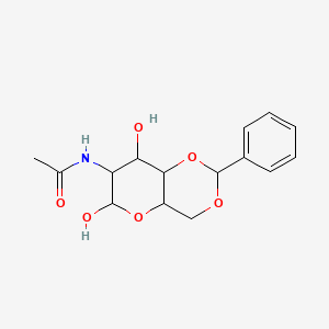 N-(6,8-dihydroxy-2-phenyl-4,4a,6,7,8,8a-hexahydropyrano[3,2-d][1,3]dioxin-7-yl)acetamide