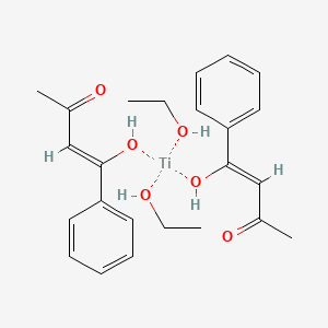 molecular formula C24H32O6Ti B1231666 乙醇；（Z）-4-羟基-4-苯基丁-3-烯-2-酮；钛 