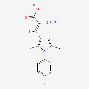 2-cyano-3-[1-(4-fluorophenyl)-2,5-dimethyl-1H-pyrrol-3-yl]prop-2-enoic acid