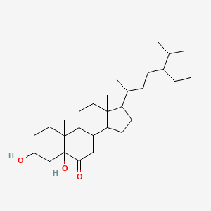 molecular formula C29H50O3 B12316764 3beta,5-Dihydroxy-5alpha-stigmastan-6-one 