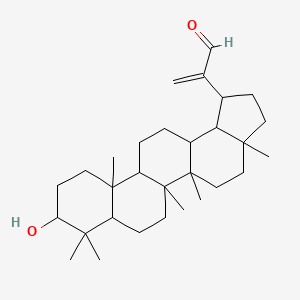 2-{9-Hydroxy-3a,5a,5b,8,8,11a-hexamethyl-hexadecahydrocyclopenta[a]chrysen-1-yl}prop-2-enal