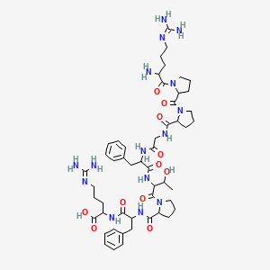 molecular formula C51H75N15O11 B12316779 (Thr6)-bradykinin 