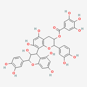 molecular formula C37H30O16 B12316809 ent-Epicatechin-(4alpha->8)-ent-epicatechin 3'-gallate 