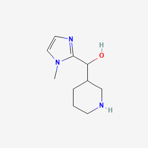 molecular formula C10H17N3O B12316821 (1-methyl-1H-imidazol-2-yl)(piperidin-3-yl)methanol 