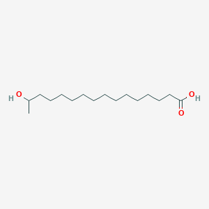 molecular formula C16H32O3 B1231683 15-Hydroxy-hexadecanoic acid 