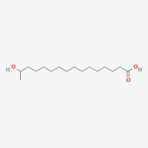 molecular formula C16H32O3 B1231683 15-Hydroxyhexadecanoic acid 