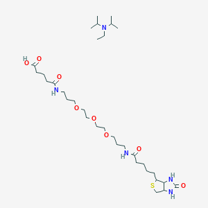 N-ethyl-N-propan-2-ylpropan-2-amine;5-oxo-5-[3-[2-[2-[3-[5-(2-oxo-1,3,3a,4,6,6a-hexahydrothieno[3,4-d]imidazol-4-yl)pentanoylamino]propoxy]ethoxy]ethoxy]propylamino]pentanoic acid