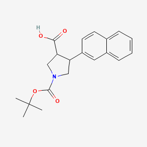 (3R,4S)-1-[(tert-butoxy)carbonyl]-4-(naphthalen-2-yl)pyrrolidine-3-carboxylic acid