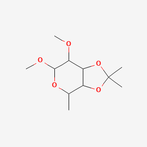 molecular formula C11H20O5 B12316872 6,7-dimethoxy-2,2,4-trimethyl-4,6,7,7a-tetrahydro-3aH-[1,3]dioxolo[4,5-c]pyran 