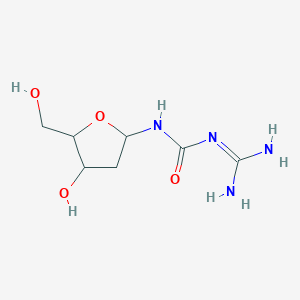 molecular formula C7H14N4O4 B12316904 1-(Diaminomethylidene)-3-[4-hydroxy-5-(hydroxymethyl)oxolan-2-yl]urea 