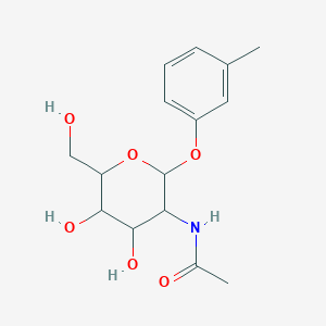 molecular formula C15H21NO6 B12316911 3-Methylphenyl 2-(acetylamino)-2-deoxyhexopyranoside 