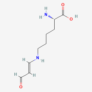 molecular formula C9H16N2O3 B1231692 (2S)-2-amino-6-[[(E)-3-oxoprop-1-enyl]amino]hexanoic acid CAS No. 99124-76-2