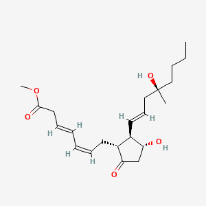 Methyl (3E,5Z,11alpha,13E,16R)-(+-)-11,16-dihydroxy-16-methyl-9-oxoprosta-3,5,13-trien-1-oate