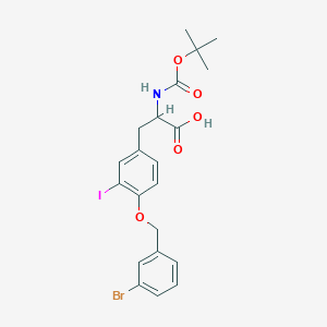 3-[4-[(3-Bromophenyl)methoxy]-3-iodophenyl]-2-[(2-methylpropan-2-yl)oxycarbonylamino]propanoic acid